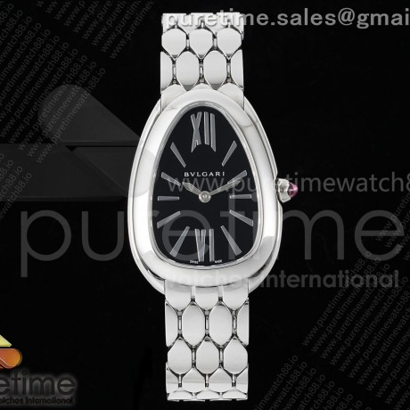 BV공장 불가리 세르펜티 세두토리 스틸 블랙다이얼 브레이슬릿 Serpenti Seduttori SS BVF 1:1 Best Edition Black Dial on SS Bracelet ETA Quartz