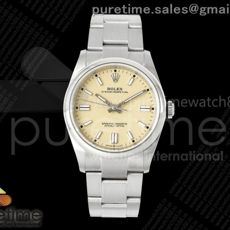 KR공장 롤렉스 오이스터퍼페츄얼 36 크림다이얼 브레이슬릿 Oyster Perpetual 126000 36mm KRF 1:1 Best Edition 904L Steel 2025 Cream Dial VR3230