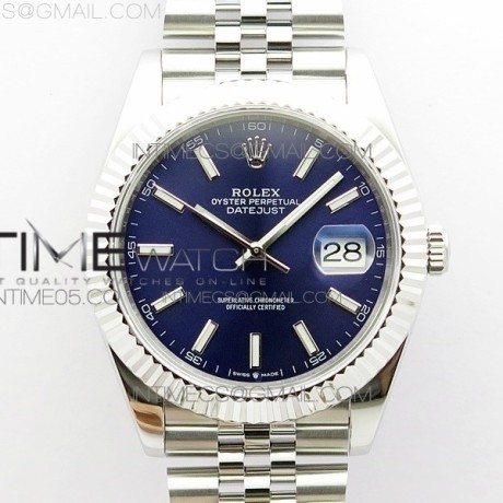 BP공장 롤렉스 데이저스트 41 블루다이얼 플루티드베젤 쥬빌레브레이슬릿3235 DateJust 41 126334 SS New Version Blue Dial on Jubilee Bracelet