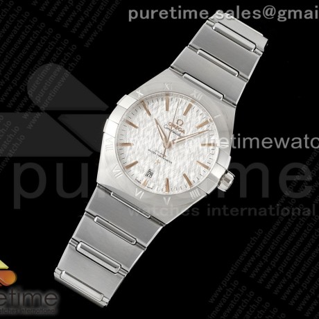 ASW공장 오메가 컨스텔레이션 39 스틸 화이트텍스쳐다이얼 브레이슬릿 Constellation 39mm SS ASWF 1:1 Best Edition White Textured Dial on SS Bracelet A8800