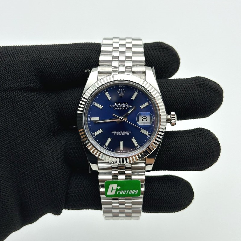 C+공장 롤렉스 데이저스트 41 스틸 블루다이얼 쥬빌레브레이슬릿 DateJust 41 126334 C+F 1:1 Best Edition 904L Steel Blue Dial on SS Jubilee Bracelet VR3235 씨플러스