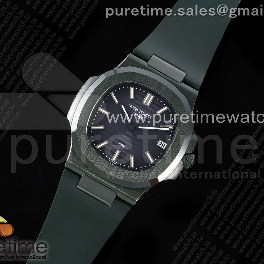 AMG공장 파텍필립 노틸러스 5711 그린풀세라믹 블루다이얼 그린러버스트랩 AET Nautilus 5711 Green Ceramic AMGF Best Edition Blue Dial on Green Rubber Strap MIYOTA 9015