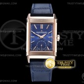 MG공장 예거 리베르소 로즈골드금통 듀오페이스 블루가죽스트랩 Reverso Tribute Small Seconds RG/LE Blue MGF A854A