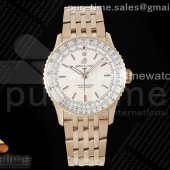 TF공장 브라이틀링 내비타이머 41미리 로즈골드금통 화이트다이얼 브레이슬릿 Navitimer Automatic 41mm RG TF 1:1 Best Edition White Dial on RG Bracelet A2824