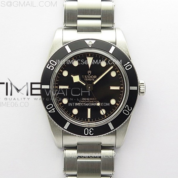 ZF공장 튜더 블랙베이54 스틸 블랙베젤 블랙다이얼 브레이슬릿 37mm Heritage Black Bay M79000N 37mm SS ZF 1:1 Best Edition Black Dial Black Bezel on SS Bracelet A2824
