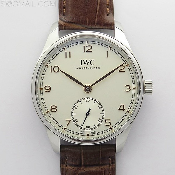 ZF공장 IWC 포르투기저 IW358303 화이트다이얼 브라운가죽스트랩 Portuguese IW358303 ZF 1:1 Best Edition SS White Dial RG Markers on Brown Leather Strap A82200