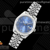 ZF공장 롤렉스 데이저스트 41 스틸 블루다이얼 로만인덱스 플루티드베젤 쥬빌레브레이슬릿 DateJust 41 126334 ZF 1:1 Best Edition 904L Steel Blue Dial Roman Marker on Jubilee Bracelet A2824