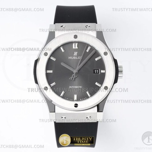 JJ+공장 위블로 클래식퓨전 42mm 그레이다이얼 러버스트랩 Classic Fusion Bang 42mm SS/RU Grey JJ+F A1110  (제이제이플러스)
