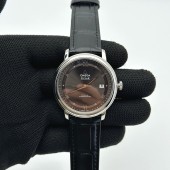 TWS공장 오메가 드 빌 스틸 그레이다이얼 실버인덱스 가죽스트랩 De Ville SS TWF 1:1 Best Edition Deep Blue Dial on Black Leather Strap MIYOTA 9015