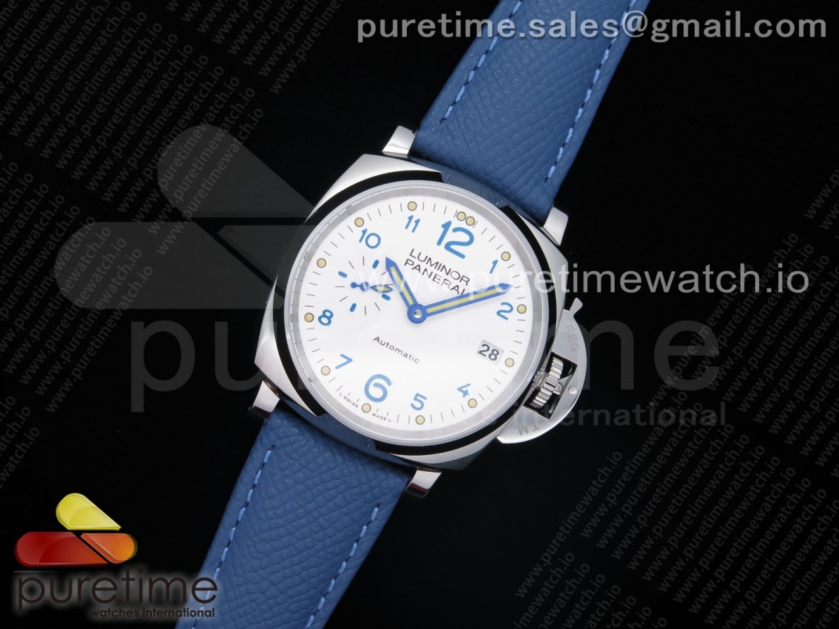 VS공장 파네라이 PAM906 화이트다이얼 블루가죽스트랩 PAM906 Luminor Due White Dial on Blue Leather Strap AXXXIV