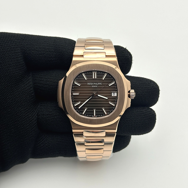 DD공장 파텍필립 노틸러스 5711 로즈골드금통 브라운다이얼 브레이슬릿 텅스텐 Nautilus 5711 Gain Weight DDF 1:1 Best Edition Brown Textured Dial On RG Bracelet Super Clone DD324
