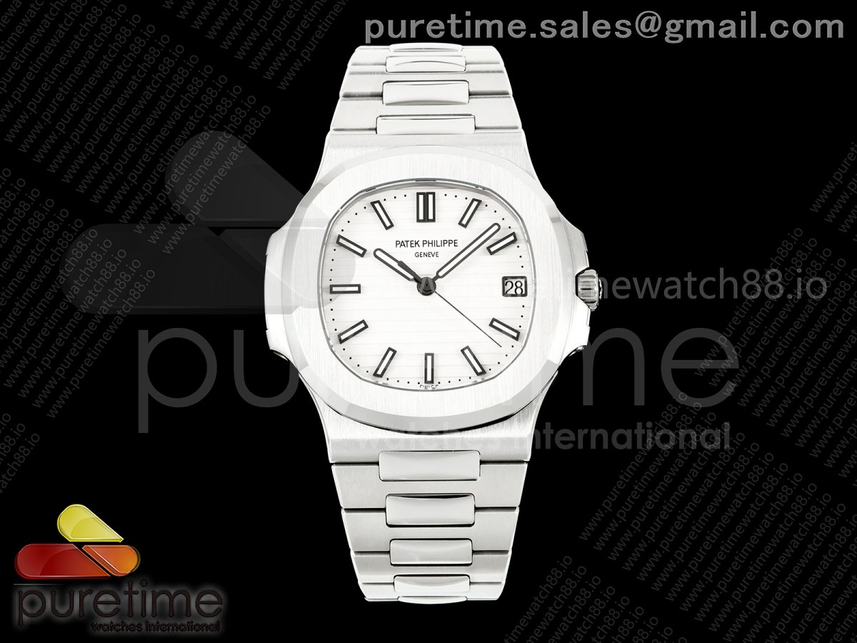 DD공장 파텍필립 노틸러스 5711 스틸 화이트다이얼 브레이슬릿 Nautilus 5711 DDF 1:1 Best Edition White Dial on SS Bracelet DD330 Super Clone
